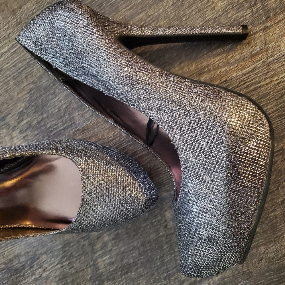 Silver Platform Heels